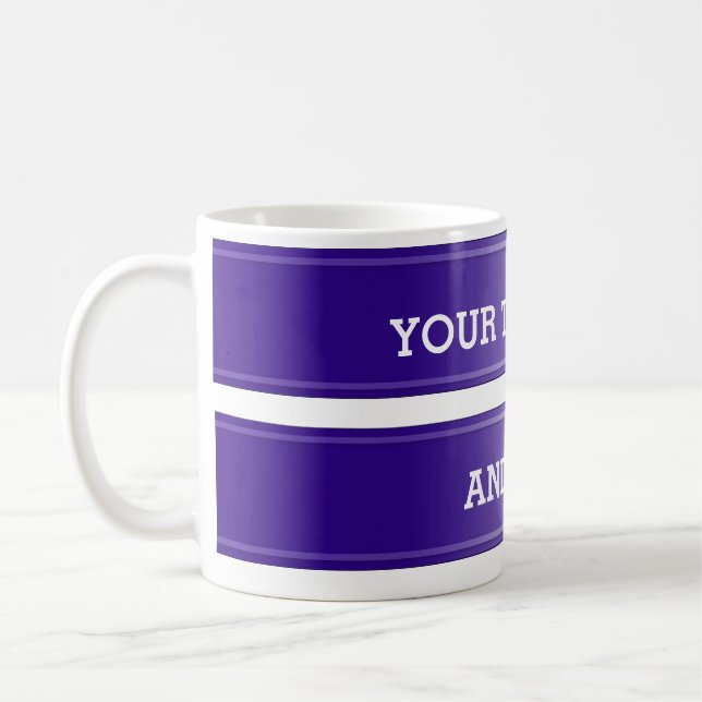 BANNER violet gradient + your text Coffee Mug (Left)