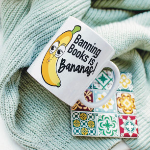 Banning Books Bananas Coffee Mug
