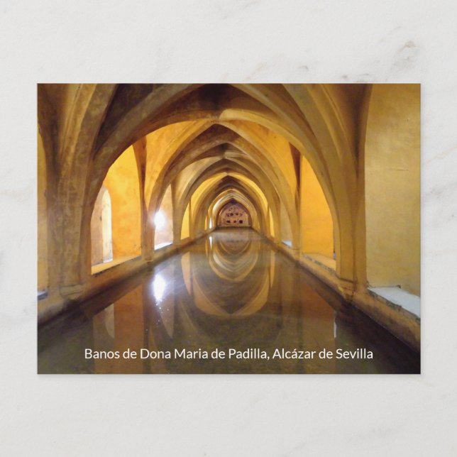 Banos de Dona Maria de Padilla, Sevilla Castle Postcard (Front)