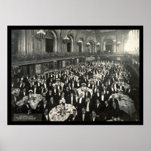 Banquet Chicago Photo 1908 Poster