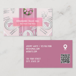 Banquet Hall Custom Google Map QR Business Card