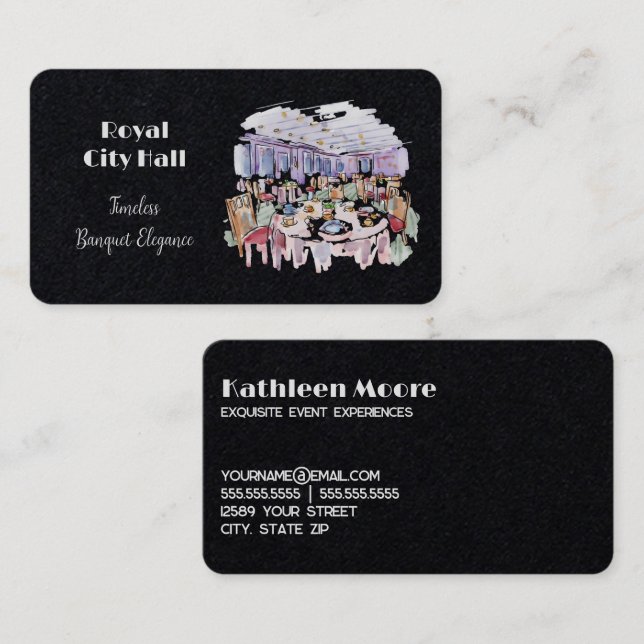 Banquet Hall Premium Business Card (Front/Back)