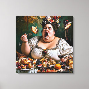 "Banquet of Chaos" Surreal Colourful Artwork Canvas Print