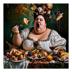 "Banquet of Chaos" Surreal Colourful Artwork Poster