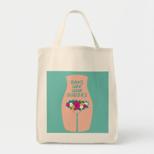 Bans Off Our Bodies Aqua  Tote Bag