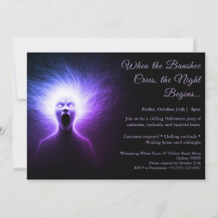 Banshee Cry Halloween Costume Party Invitation