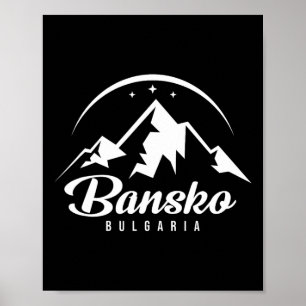 Bansko Bulgaria Ski Resort Skiing Snowboarding  Poster