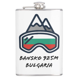 Bansko Ski Snowboard Resort Mug Hip Flask