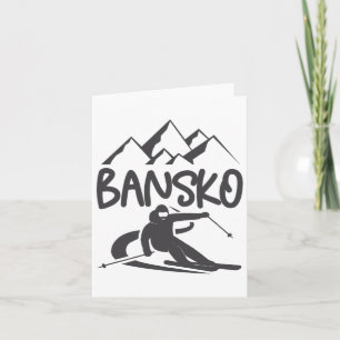 Bansko Skiing Snowboarding Bulgaria Resort Distres Card