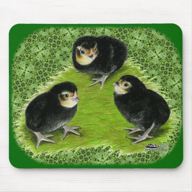Bantam Chicks in the Garden Mouse Pad (Front)