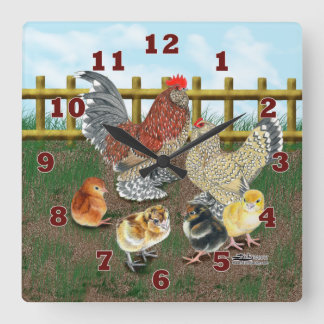 Bantam Family Square Wall Clock