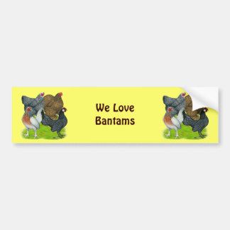 Bantam Hen Quartet Bumper Sticker