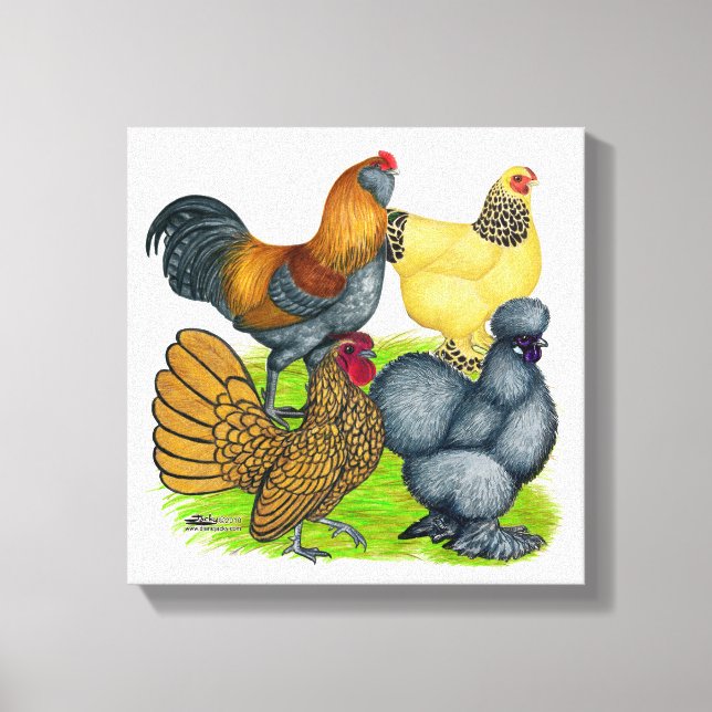 Bantam Quartet Canvas Print (Front)