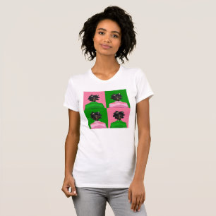 Bantu Knots. Pink & Green T-Shirt