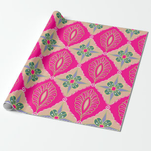 bantul batik in various colors, Batik is a techniq Wrapping Paper