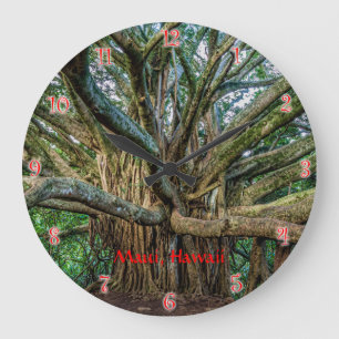 Banyan Tree along the Pipiwai Trail Large Clock