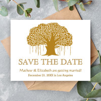 Banyan Tree Rustic Outdoor Wedding Save The Date