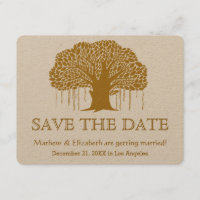 Banyan Tree Rustic Outdoor Wedding Save The Date
