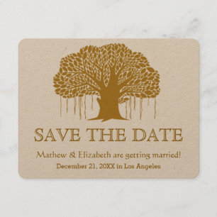 Banyan Tree Rustic Outdoor Wedding Save The Date Invitation