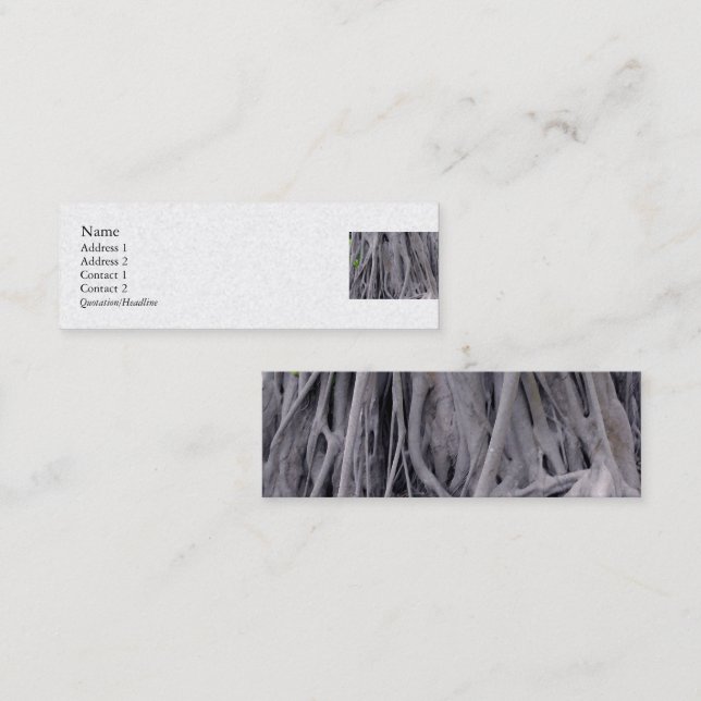 Banyan Tree Trunk Mini Business Card (Front/Back)