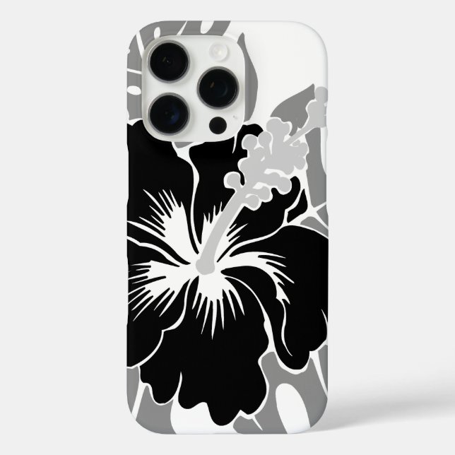 Banzai Beach Hawaiian Hibiscus Black Case-Mate iPhone Case (Back)