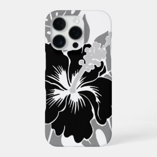 Banzai Beach Hawaiian Hibiscus Black iPhone 16 Pro Case