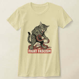 Banzai Kat Fight Fascism  T-Shirt