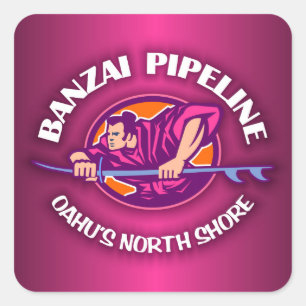 Banzai Pipeline 2 Square Sticker