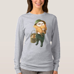 Bao Bao: Cute Farmer Cat & Hen Harvest T-Shirt