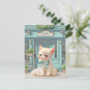 Bao Bao: The Vintage Pastry & Sweet Shop Art Announcement Postcard