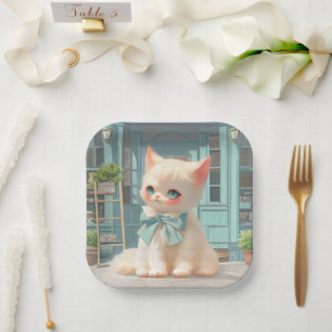 Bao Bao: The Vintage Pastry & Sweet Shop Art Paper Plate