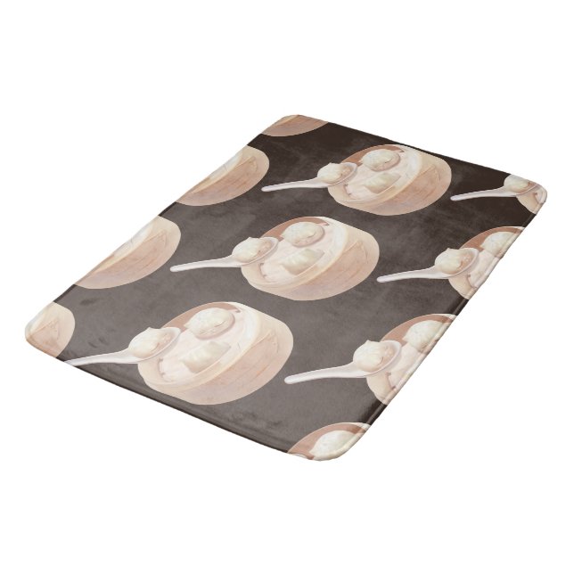 Bao Buddies: Cute Cat Dumplings in Steamer Bath Mat (Angled)