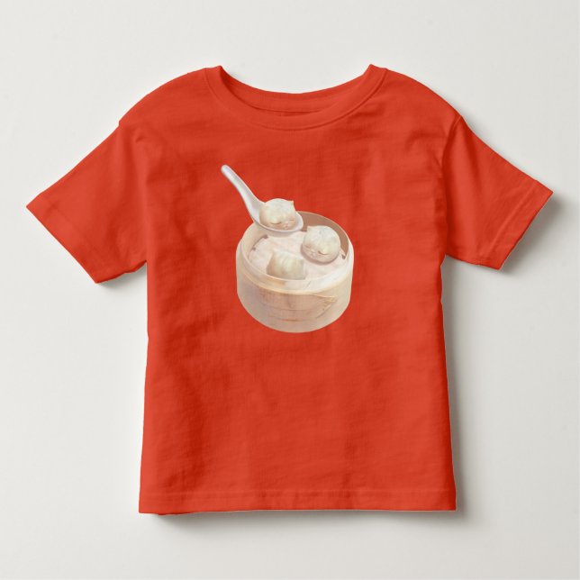 Bao Buddies: Cute Cat Dumplings in Steamer Toddler T-Shirt (Front)