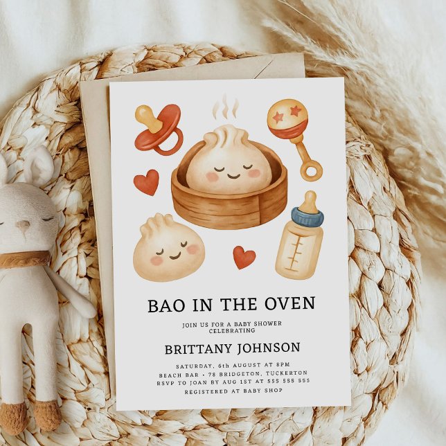 Bao in the Oven Baby Shower Invitation (Creator Uploaded)