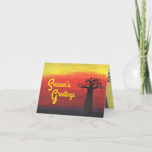 Baobab Sunset Holiday Card