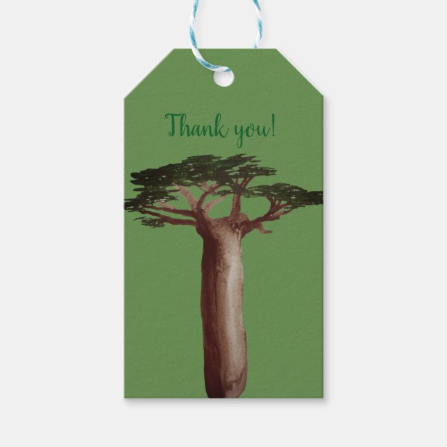 Baobab tree  Custom Gift Tags (Front)