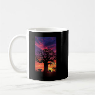 Baobab Tree Sunset Tree Nature Outdoor Dusk Coffee Mug