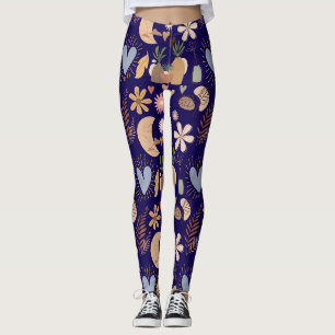 BAPAA1 - BOHO Aesthetic Pattern A12.DPurple BG Leggings
