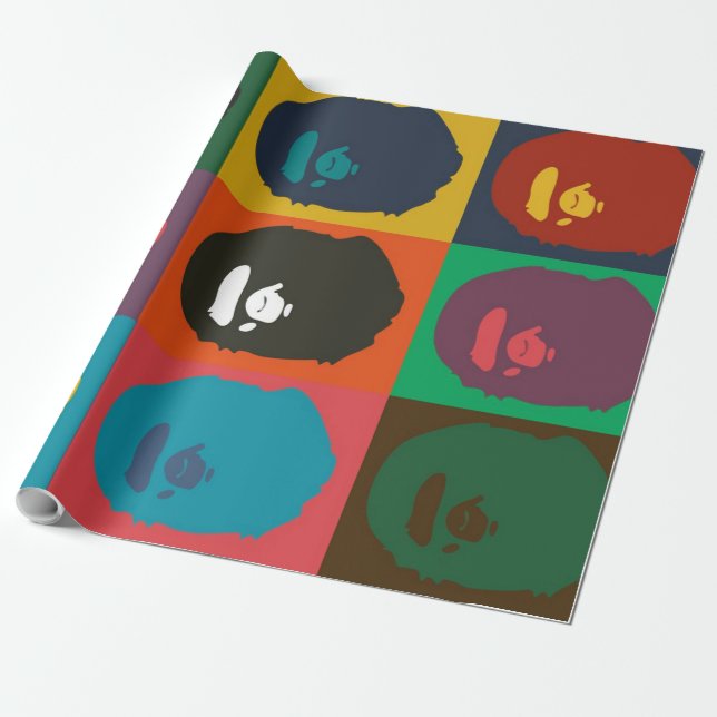 bape monkey hypebeast wrapping paper (Unrolled)