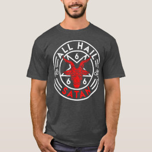 Baphomet All Hail Satan Devil Goat Bafomet  T-Shirt
