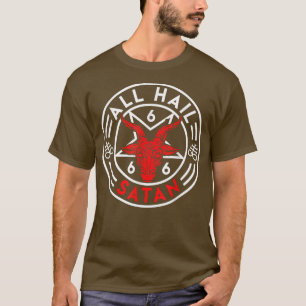 Baphomet All Hail Satan Devil Goat Bafomet  T-Shirt