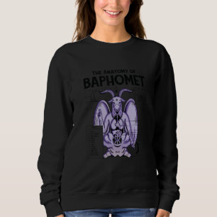 Baphomet Anatomy Satanic Satan Goat Devil Goth Gra Sweatshirt
