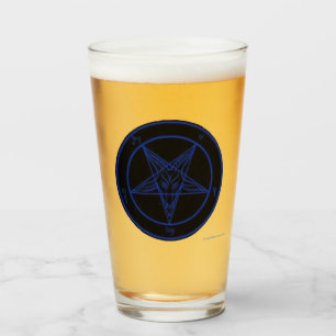 Baphomet Black and Blue Glass
