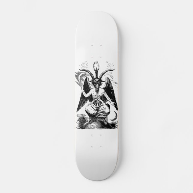 Baphomet - black print skateboard (Front)