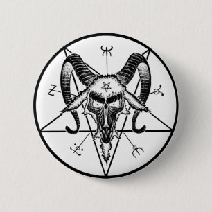 Baphomet Button/Pin 6 Cm Round Badge