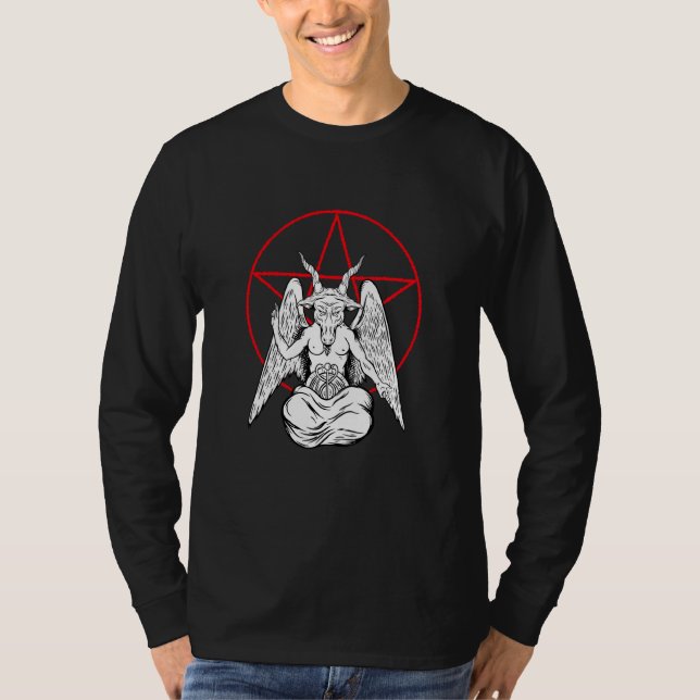 Baphomet Demon Satanic Lucifer Beelzebub T-Shirt (Front)
