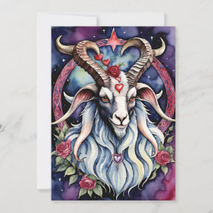 Baphomet Gothic Valentine's Day Every Realm Holiday Card