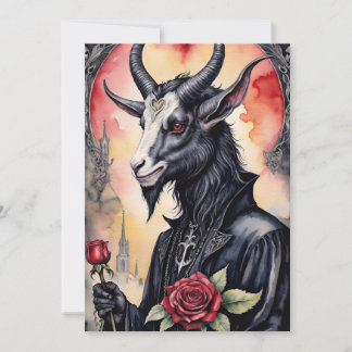Baphomet Gothic Valentine's Day Love Holiday Card