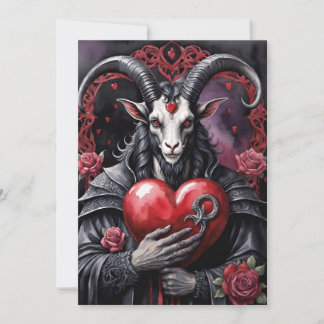 Baphomet Gothic Valentine's Day Love Holiday Card