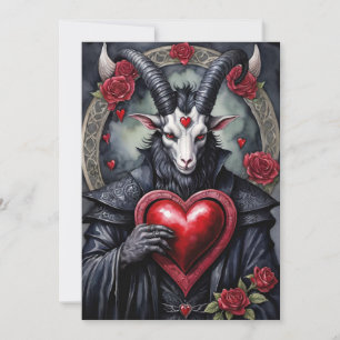 Baphomet Gothic Valentine's Day Love Holiday Card